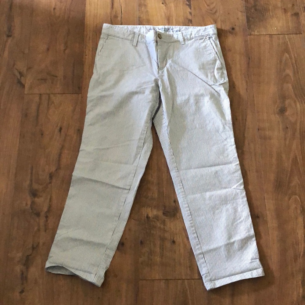 Blue and White Striped Gap Pants